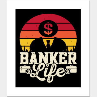 Funny Loan Officer Retro Vintage a Banker life Posters and Art